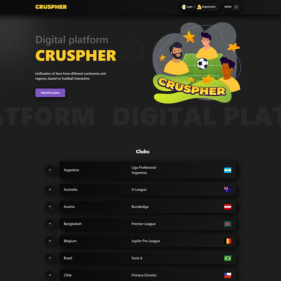 CRUSPHER | Цифрова платформа для футболу